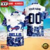 NFL Buffalo Bills Hibiscus Flower Custom Name Hawaiian Shirt