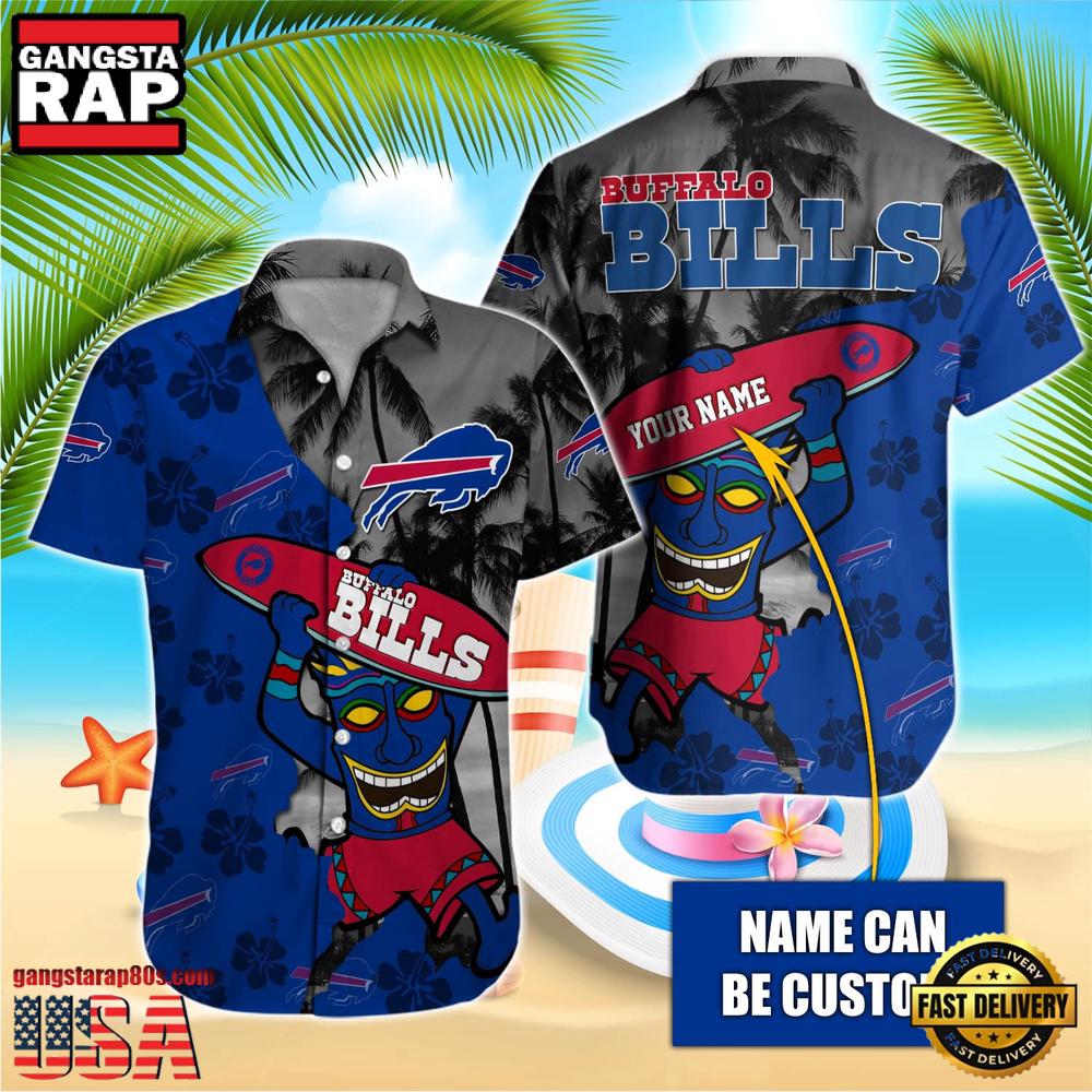 NFL Buffalo Bills Retro Custom Name Aloha Hawaiian Shirts NFL Buffalo Bills Retro Custom Name Aloha Hawaiian Shirts