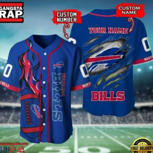 NFL Buffalo Bills Team Logo Litmited Edition Baseball Jersey