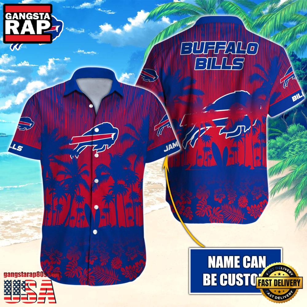 NFL Buffalo Bills Vintage Style Custom Name Aloha Hawaiian Shirt NFL Buffalo Bills Vintage Style Custom Name Aloha Hawaiian Shirt