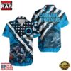 NFL Carolina Panthers Football American Flag Mascot Custom Name Aloha Hawaiian Shirt 2 NFL Carolina Panthers Football American Flag Mascot Custom Name Hawaiian Shirt