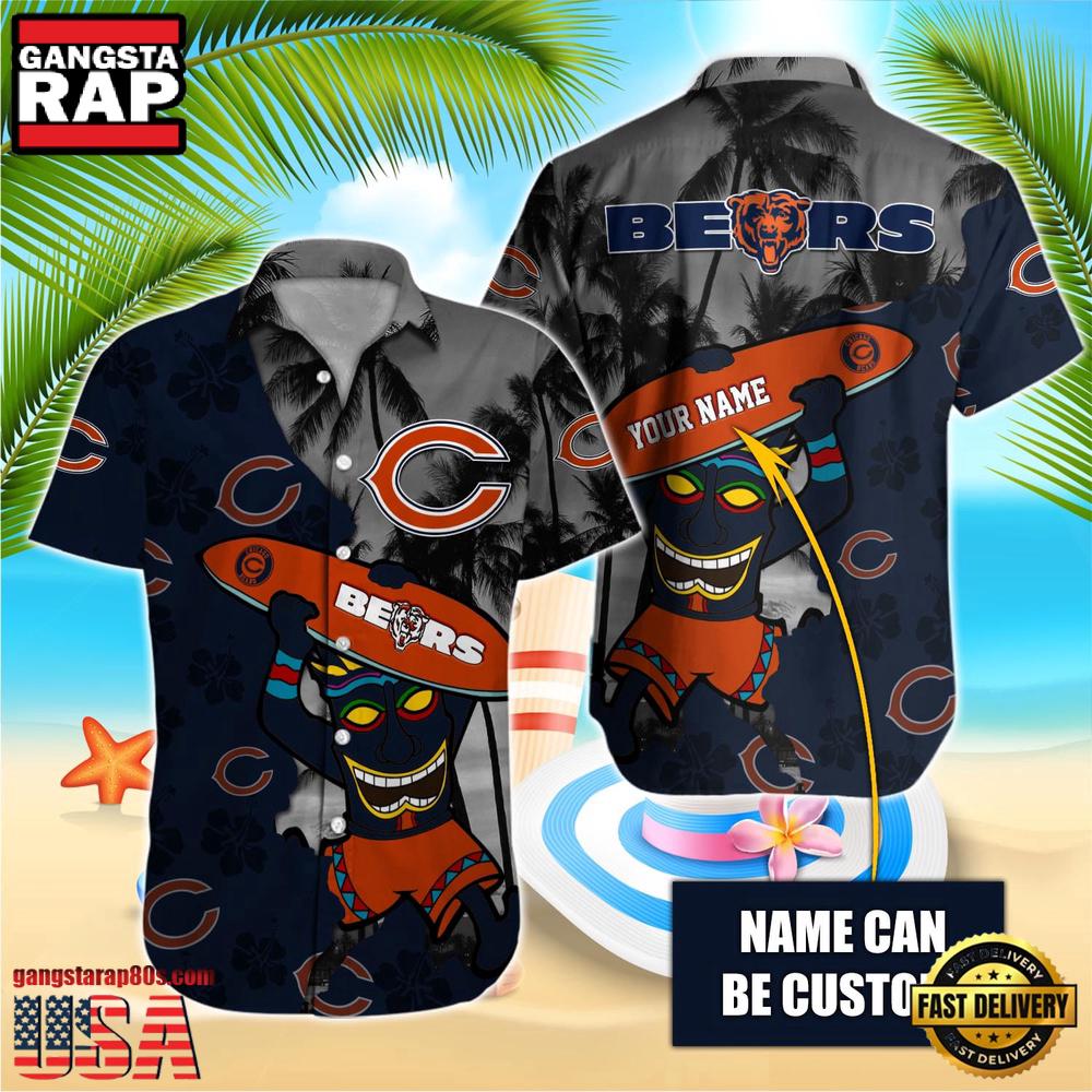 NFL Chicago Bears Retro Custom Name Hawaiian Shirts