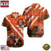 NFL Cleveland Browns Football American Flag Mascot Custom Name Hawaiian Shirt