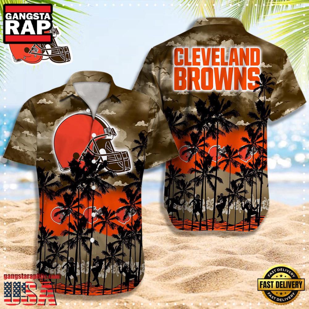 NFL Cleveland Browns Logo Team Vintage Hawaiian Shirt