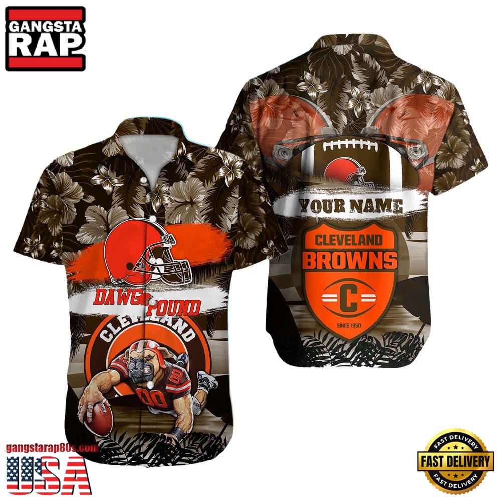 NFL Cleveland Browns Mascot Football Hawaiian Shirt