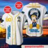 NFL Custom Name Number Disney Mickey Carolina Panthers Baseball Jersey Shirt