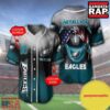 NFL Custom Name Number Metallica Band Philadelphia Eagles Flag America Baseball Jersey Shirt