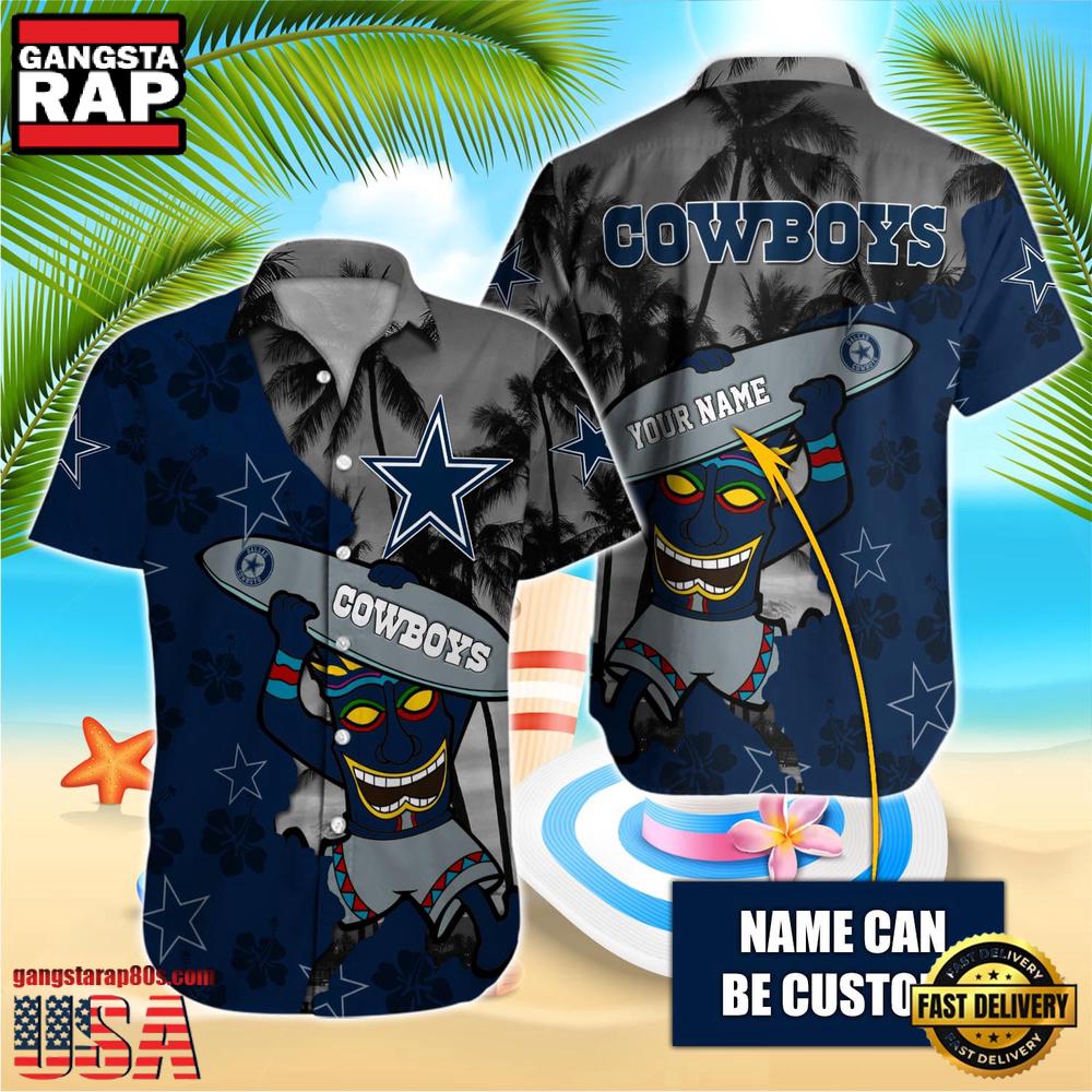 NFL Dallas Cowboys Retro Custom Name Hawaiian Shirts