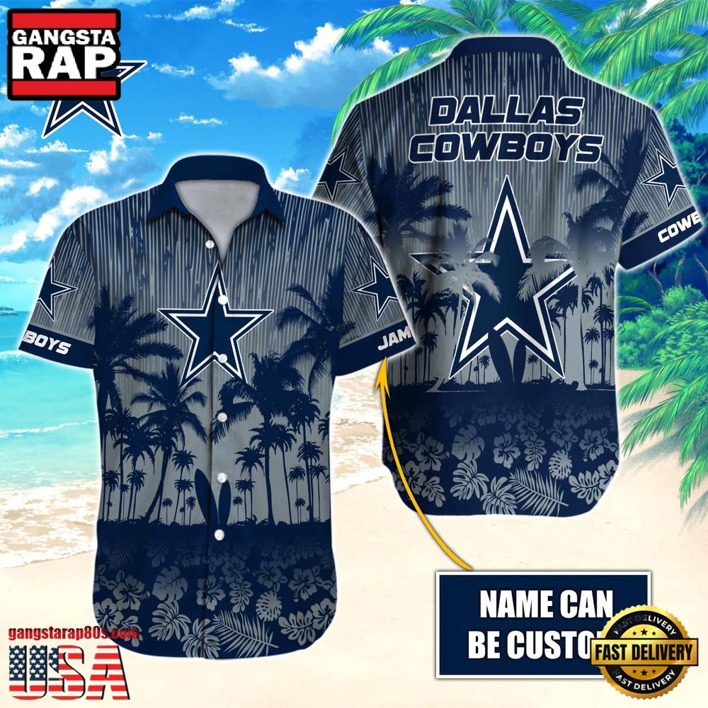 NFL Dallas Cowboys Vintage Style Custom Name Hawaiian Shirt