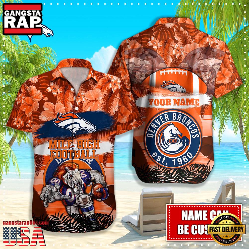 NFL Denver Broncos Mascot Football Hawaiian Shirt
