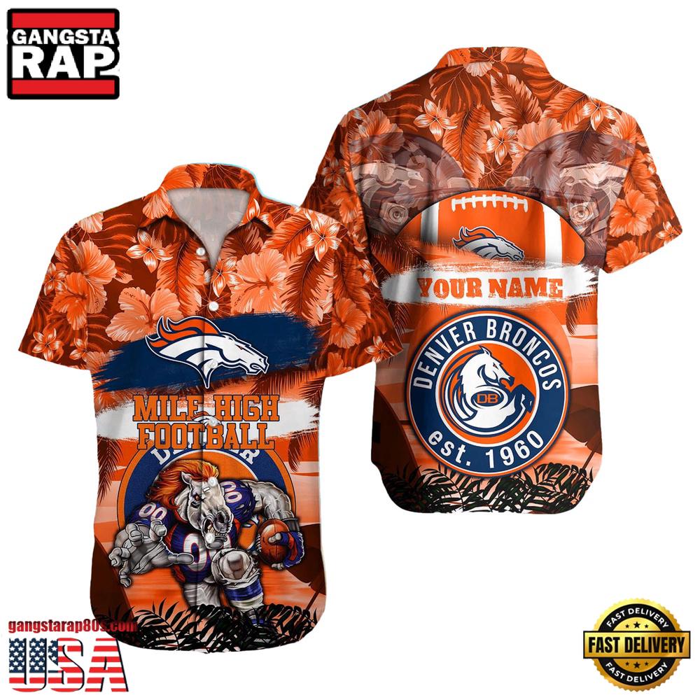 NFL Denver Broncos Mascot Football Hawaiian Shirt