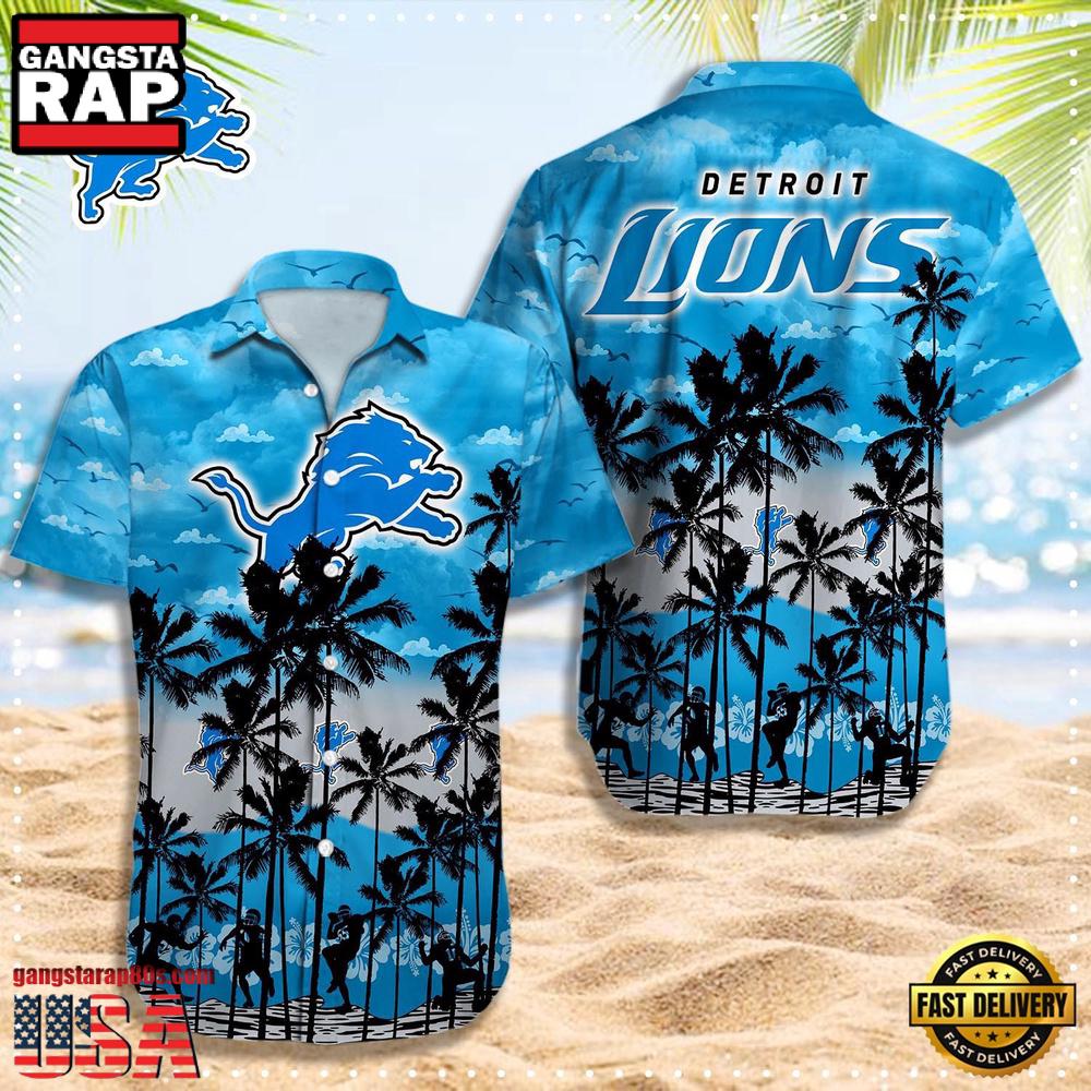 NFL Detroit Lions Logo Team Vintage Hawaiian Shirt