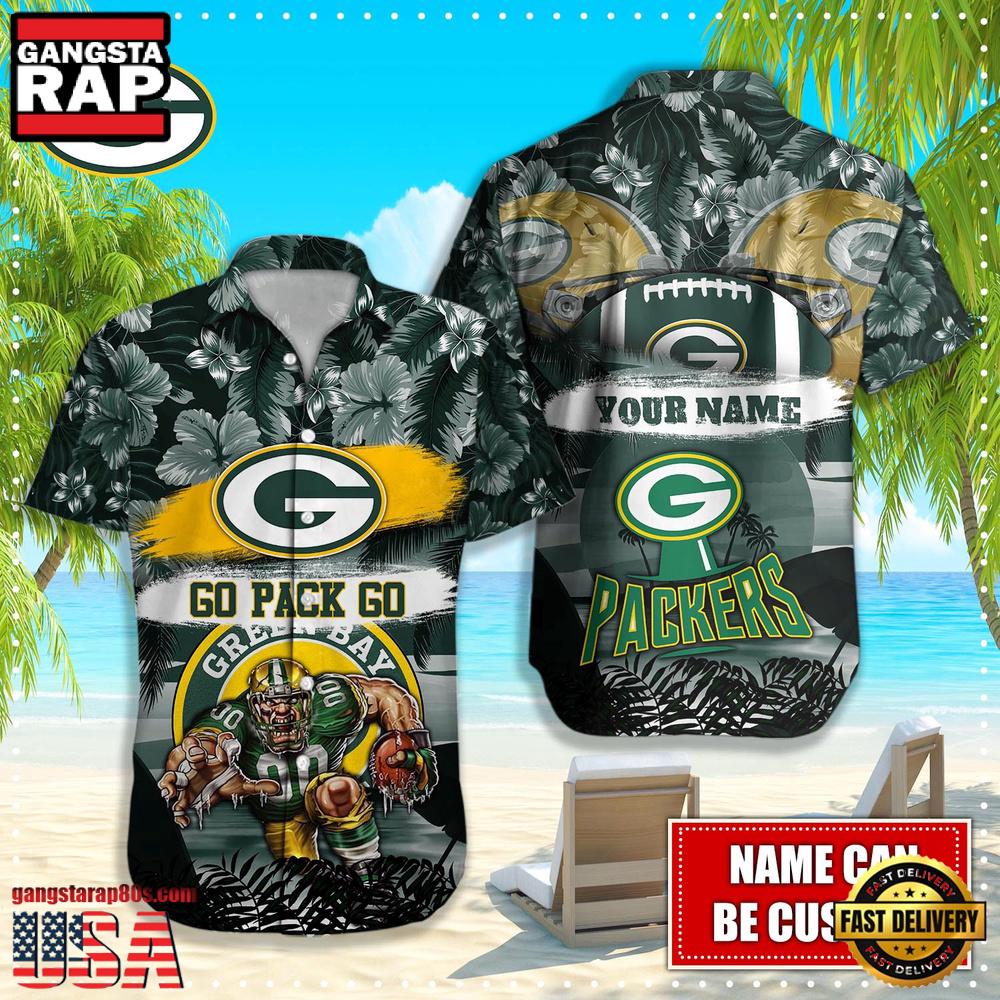 NFL Green Bay Packers Mascot Football Hawaiian Shirt