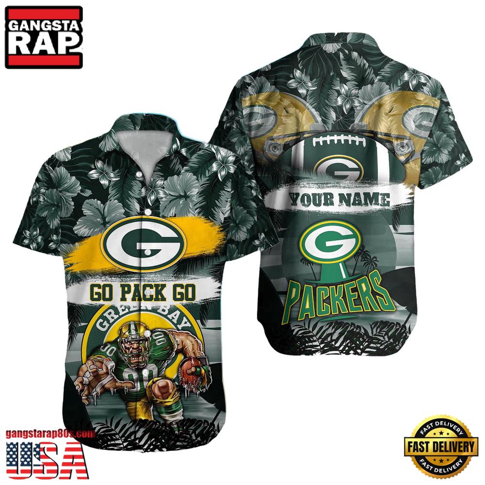 NFL Green Bay Packers Mascot Football Hawaiian Shirt