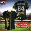 NFL Green Bay Packers Personalized Baseball Jersey, Football Team Design Jersey Shirt