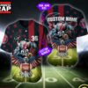 NFL Houston Texans Eagle US Flag x Veterans Custom Baseball Jersey