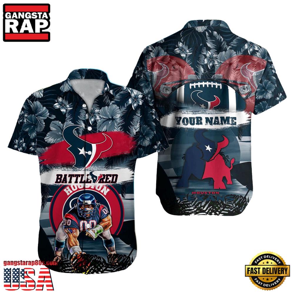 NFL Houston Texans Mascot Football Hawaiian Shirt