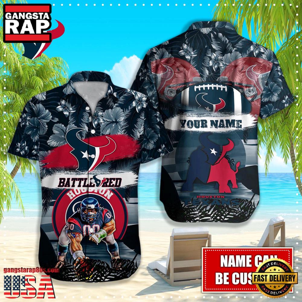 NFL Houston Texans Mascot Football Hawaiian Shirt