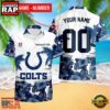 NFL Indianapolis Colts New Design 2025 Custom Name Number Hawaiian Shirt 3 NFL Indianapolis Colts Hibiscus Flower Custom Name Hawaiian Shirt