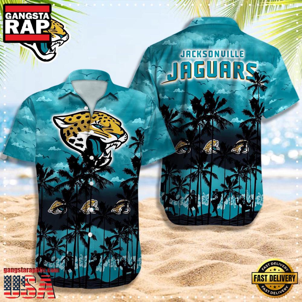 NFL Jacksonville Jaguars Logo Team Aloha Hawaiian Shirt NFL Jacksonville Jaguars Logo Team Aloha Hawaiian Shirt