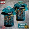 NFL Jacksonville Jaguars Warrior Mascot Custom Name Aloha Hawaiian Shirt 3 NFL Jacksonville Jaguars Warrior Mascot Custom Name Hawaiian Shirt