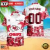NFL Kansas City Chiefs Hibiscus Flower Custom Name Hawaiian Shirt