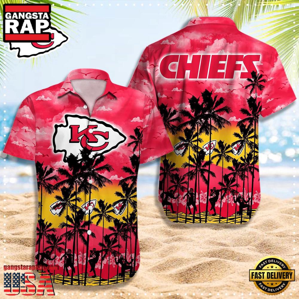 NFL Kansas City Chiefs Logo Team Vintage Hawaiian Shirt