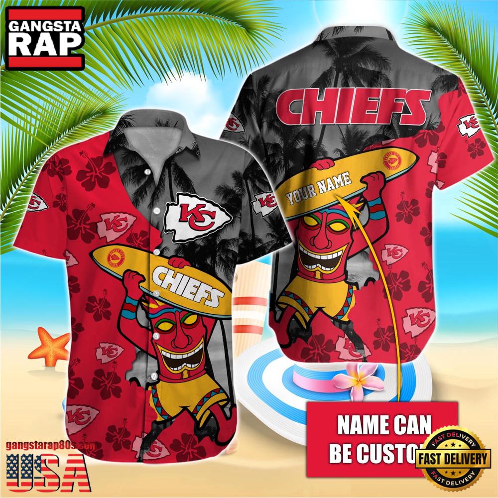 NFL Kansas City Chiefs Retro Custom Name Hawaiian Shirts