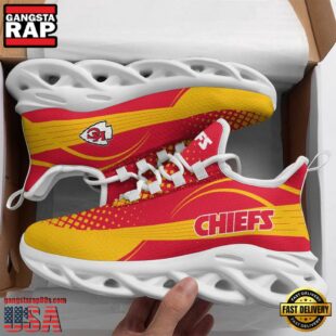NFL Kansas City Chiefs Waves Pattern Max Soul Shoes