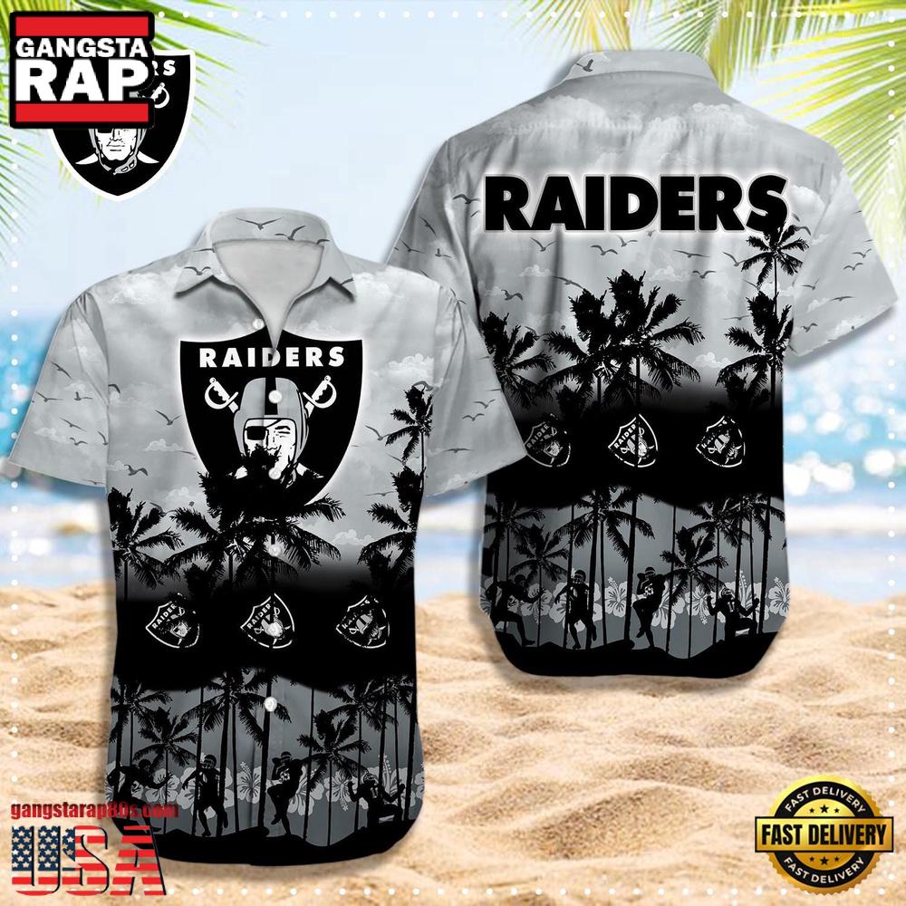 NFL Las Vegas Raiders Logo Team Vintage Hawaiian Shirt