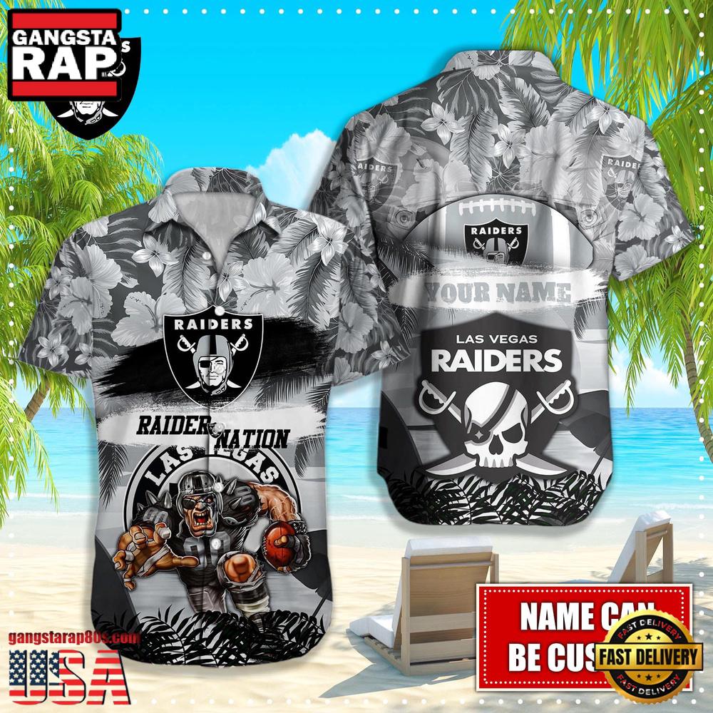 NFL Las Vegas Raiders Mascot Football Hawaiian Shirt
