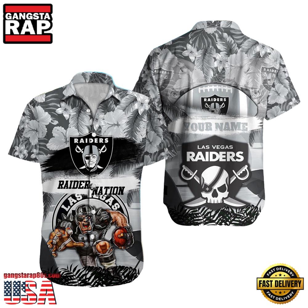 NFL Las Vegas Raiders Mascot Football Hawaiian Shirt