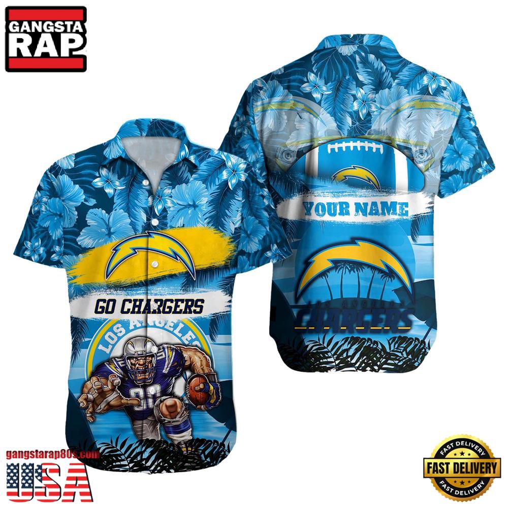 NFL Los Angeles Chargers Mascot Football Hawaiian Shirt