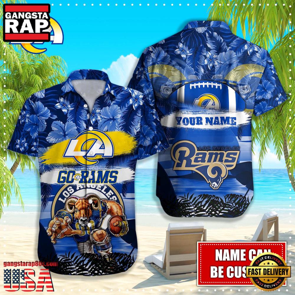 NFL Los Angeles Rams Mascot Football Hawaiian Shirt