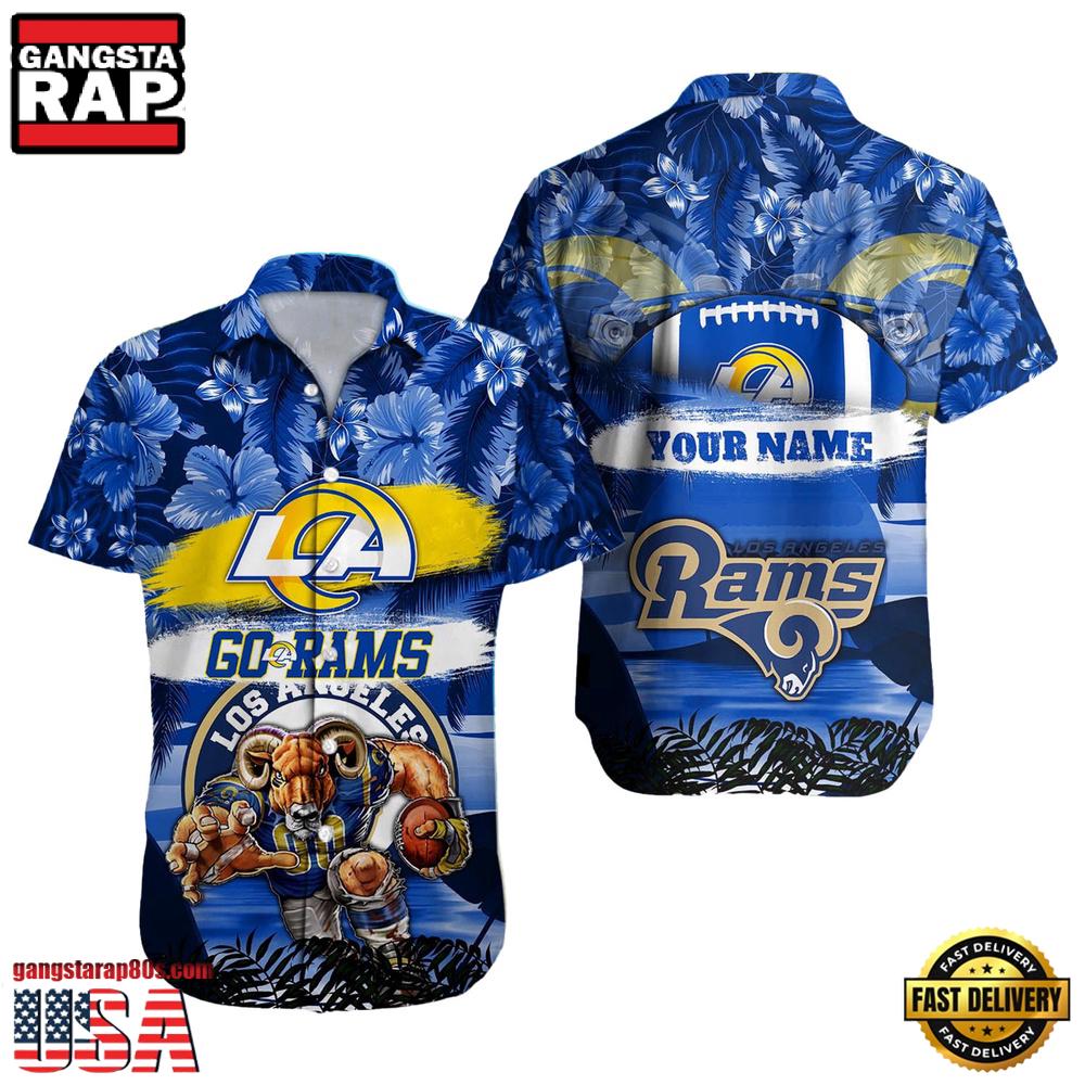 NFL Los Angeles Rams Mascot Football Hawaiian Shirt