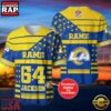 NFL Los Angeles Rams Custom Name Number Name Number American Flag Baseball Jersey Shirt 3 NFL Los Angeles Rams Personalized American Flag Baseball Jersey