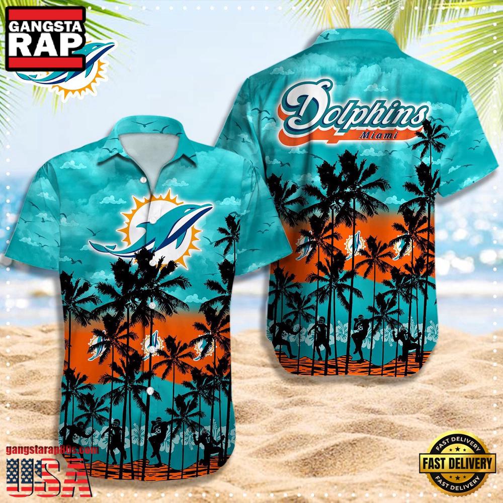NFL Miami Dolphins Logo Team Vintage Hawaiian Shirt
