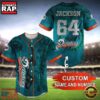 NFL Miami Dolphins Personalized Baseball Jersey, Football Team Design Jersey Shirt