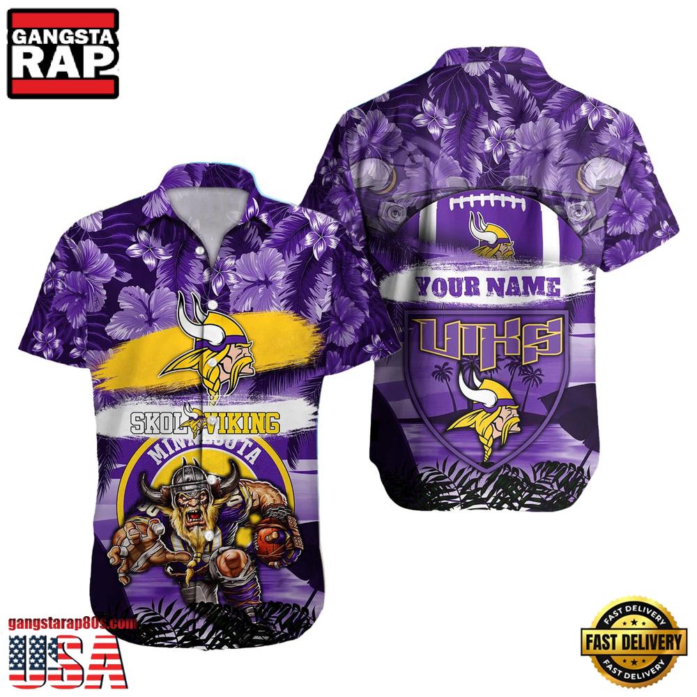 NFL Minnesota Vikings Mascot Football Hawaiian Shirt
