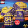 NFL Minnesota Vikings Personalized American Flag Baseball Jersey