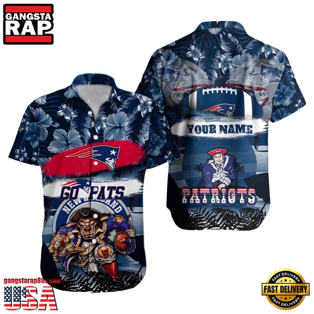 NFL New England Patriots Mascot Football Hawaiian Shirt