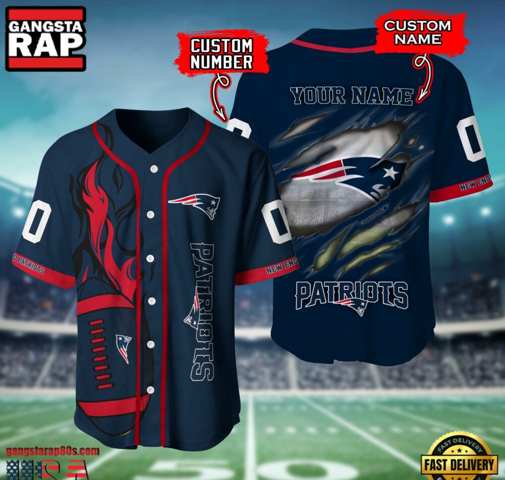 NFL New England Patriots Team Logo Litmited Edition Baseball Jersey Shirt NFL New England Patriots Team Logo Litmited Edition Baseball Jersey Shirt