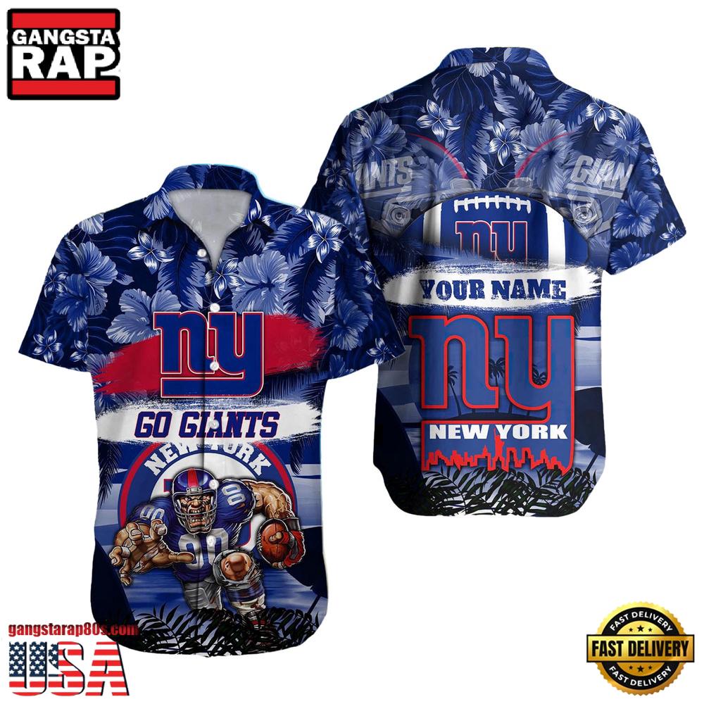NFL New York Giants Mascot Football Hawaiian Shirt