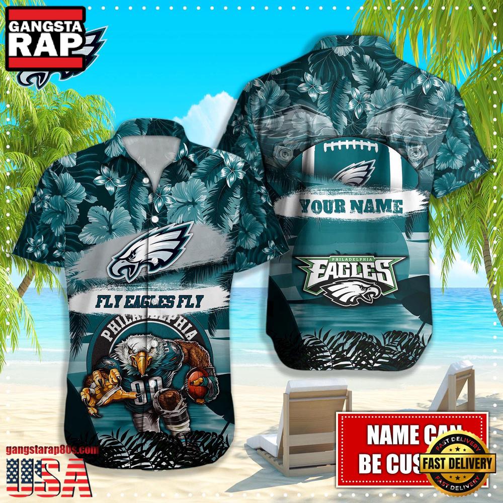 NFL Philadelphia Eagles Mascot Football Hawaiian Shirt