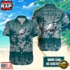 NFL Philadelphia Eagles Vintage Style Custom Name Aloha Hawaiian Shirt 2 NFL Philadelphia Eagles Vintage Style Custom Name Hawaiian Shirt