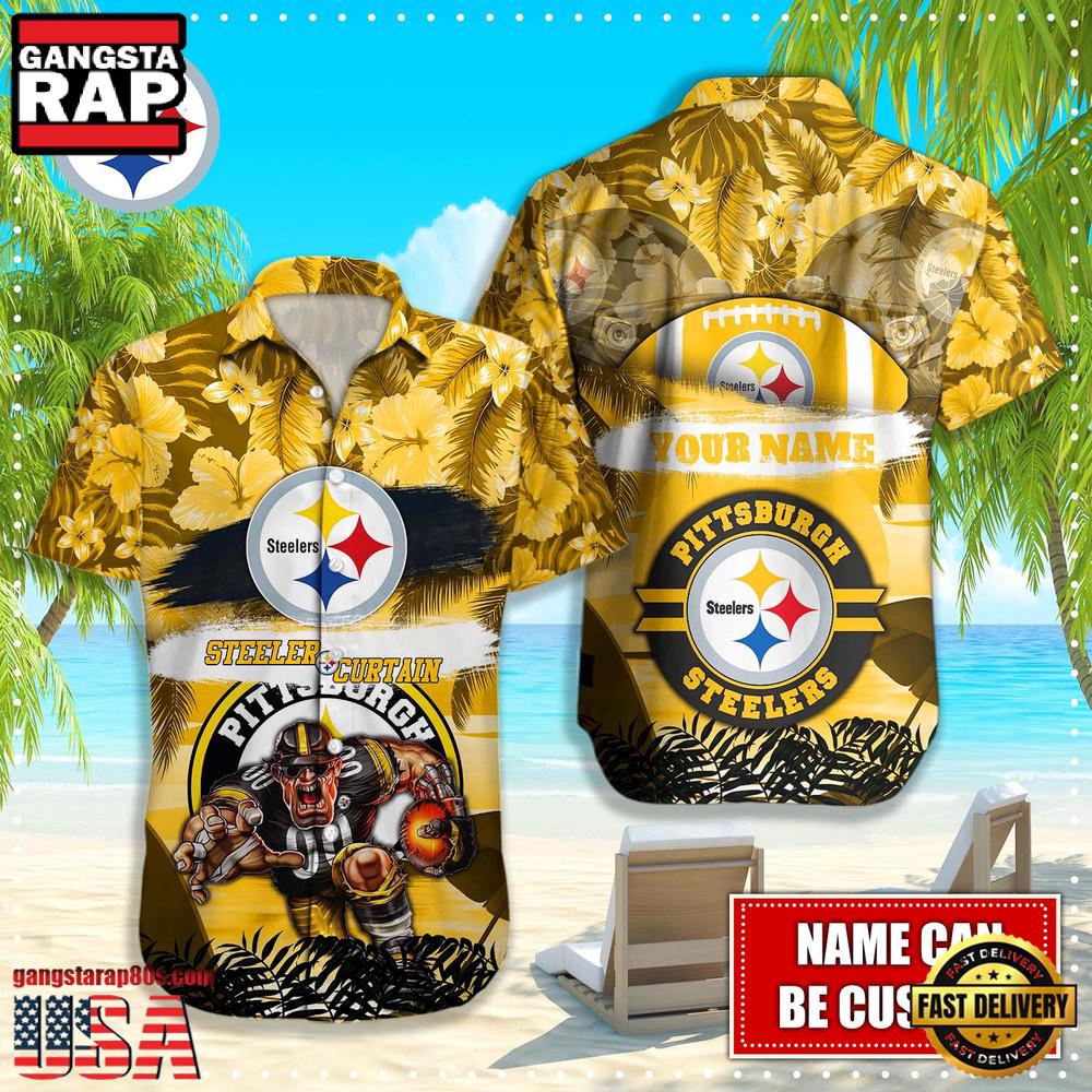 NFL Pittsburgh Steelers Mascot Football Hawaiian Shirt