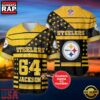 NFL Pittsburgh Steelers Personalized American Flag Baseball Jersey