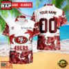 NFL San Francisco 49ers Hibiscus Flower Custom Name Hawaiian Shirt