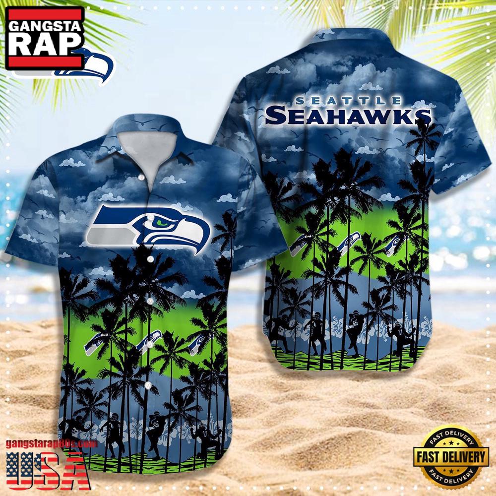 NFL Seattle Seahawks Logo Team Vintage Hawaiian Shirt