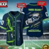 NFL Seattle Seahawks Team Logo Litmited Edition Baseball Jersey